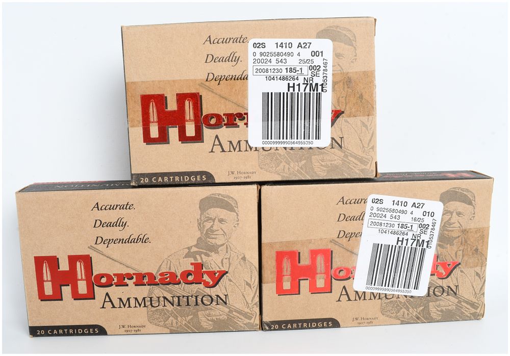 Lot 394: A Lot of 60 Rounds of Hornady Custom Centerfire Ammunition 7.7x58 Jap