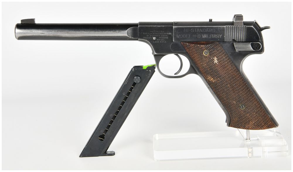 Lot 432: High Standard Model H-D Military Semi-Automatic Pistol .22 LR with 6.75 Inch Barrel