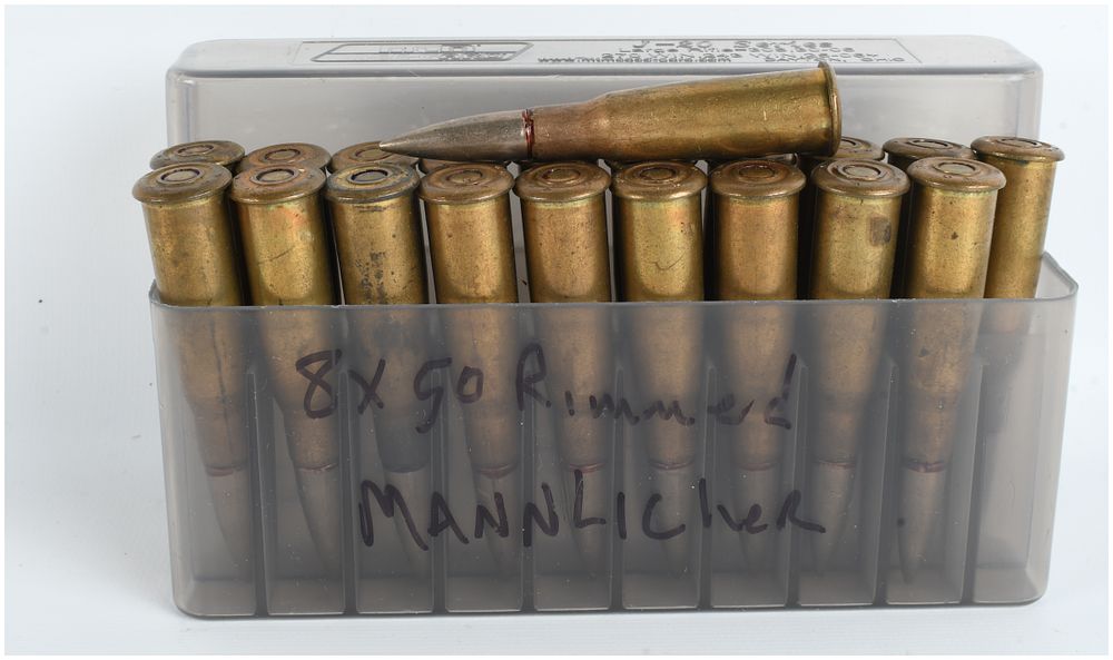 Lot 518: A Lot of 20 Rounds of 8x50mm Rimmed Mannlicher Ammunition