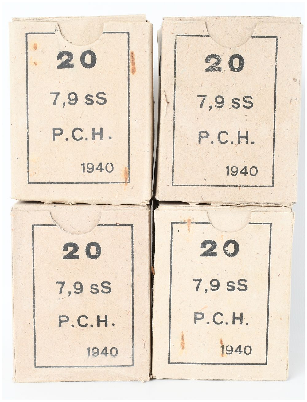 Lot 532: A Lot of 80 Rounds Poudrerie et Cartoucherie Hellénique Greek Military Surplus 7.92x57mm Mauser Ammunition 1940