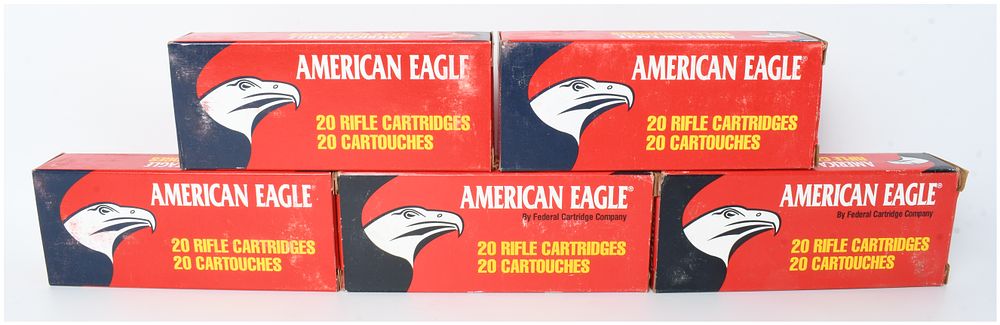 Lot 559: A Lot of 100 Rounds Federal American Eagle 7.62x39mm Soviet Rifle Ammunition