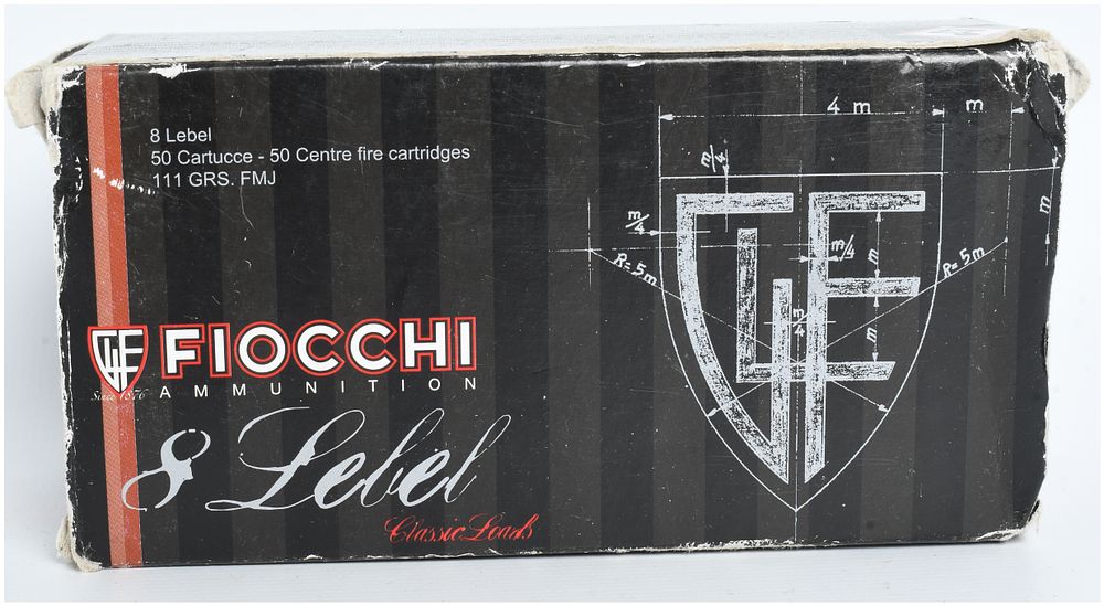 Lot 578: A Lot of 45 Rounds of Fiocchi Classic Loads 8mm Lebel Ammunition