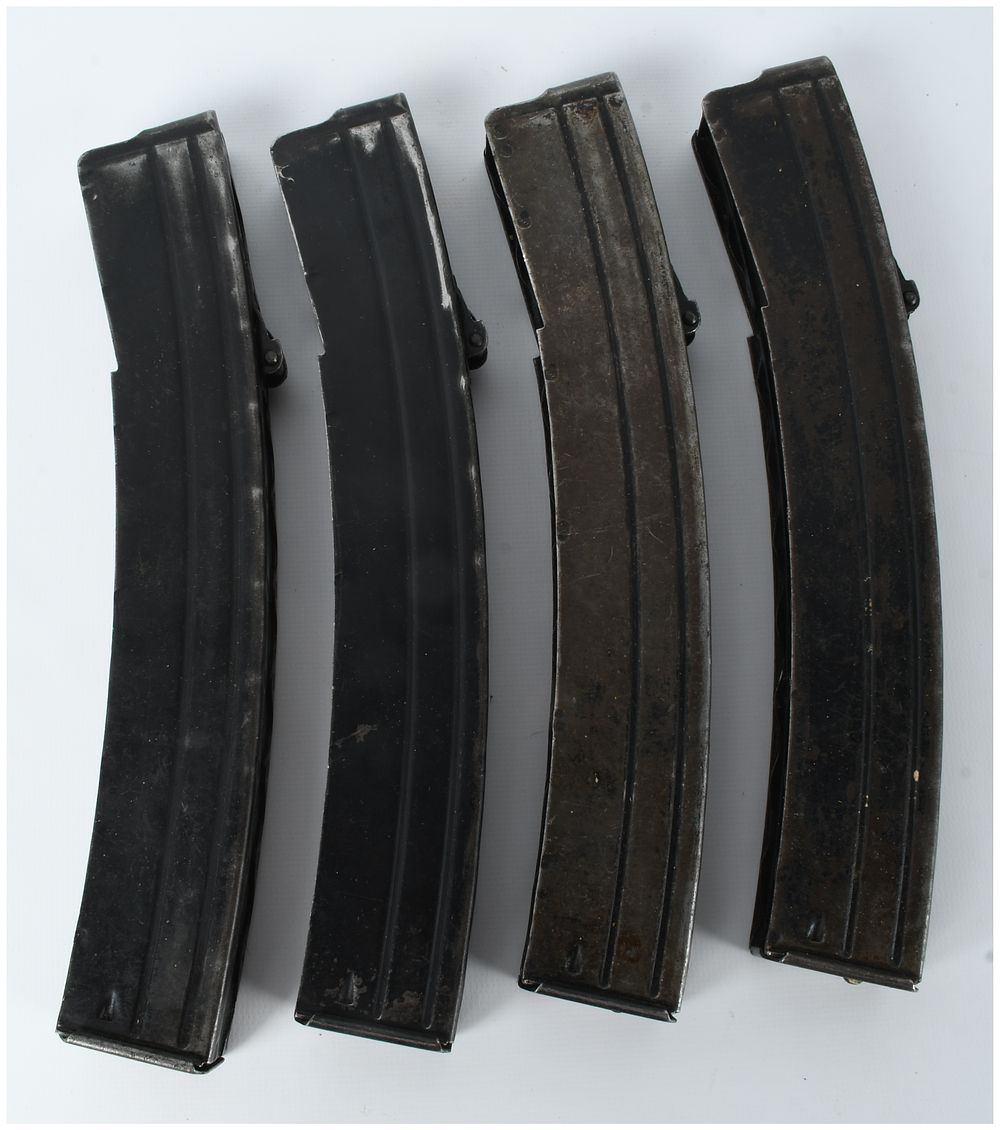 Lot 197: A Collection of 4 Sterling L2A3 Submachine Gun Magazines 9mm