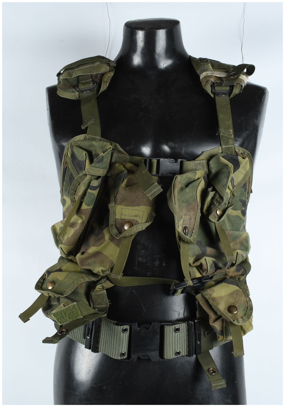 Lot 314: U.S. Military M81 Woodland Enhanced Tactical Load-Bearing Vest with Equipment Belt