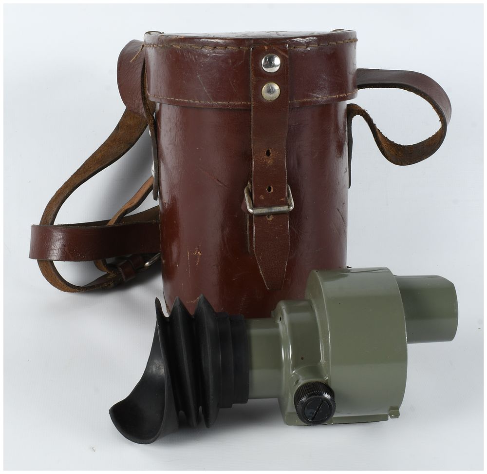 Lot 413: Yugoslavian Zrak ON-M59 Military Optical Monocular Sight with Leather Case