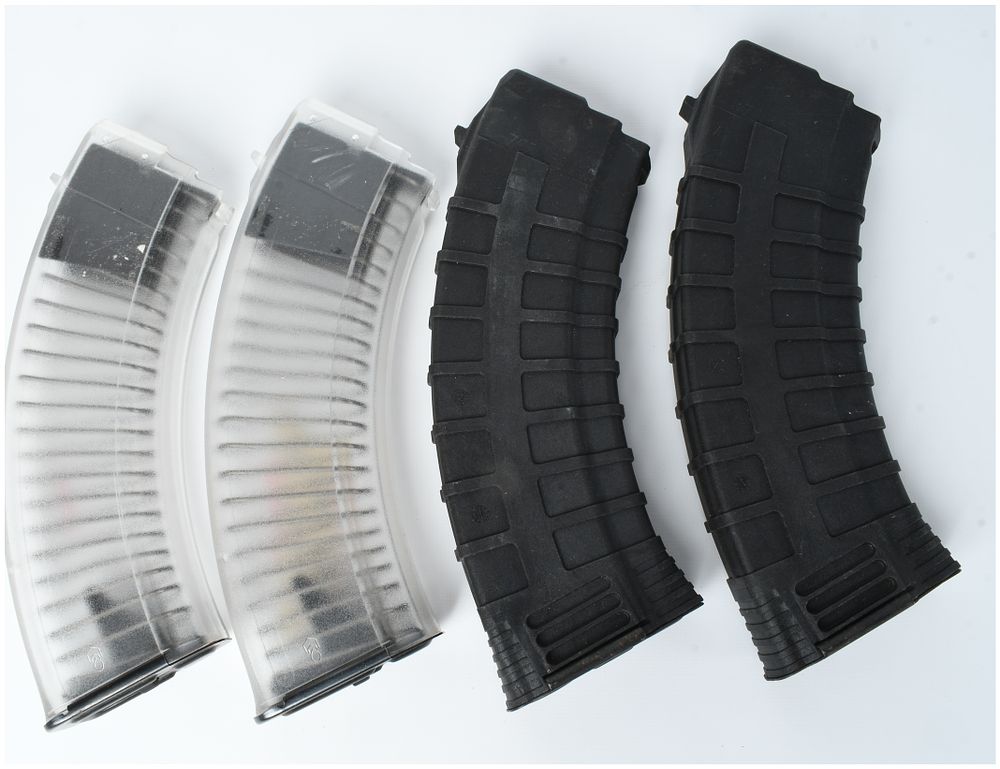 Lot 443: A Group of 4 Tapco and CAI AK-47 Pattern 30 Round Magazines 7.62x39mm
