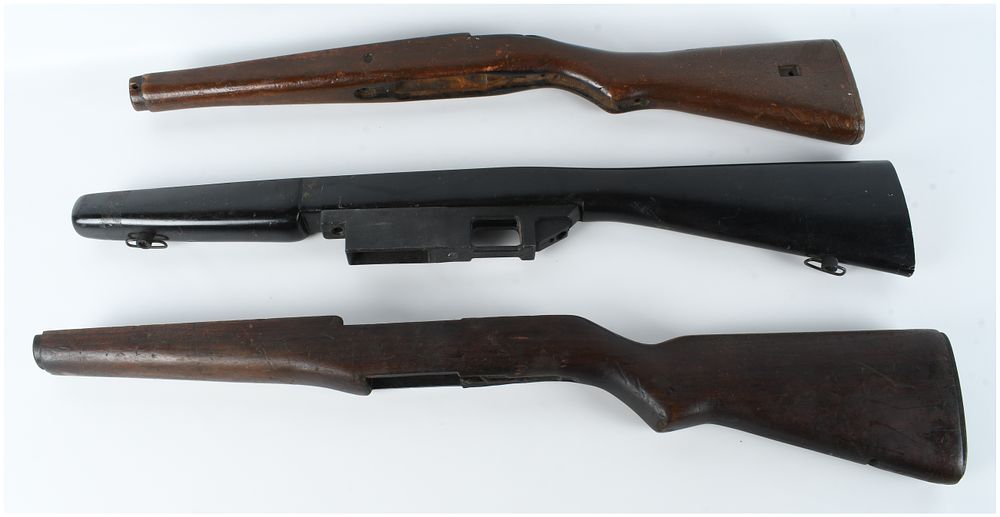 Lot 473: A Trio of Military and Precision Rifle Stocks Including Mauser Kar98k, Steyr SSG 69, and Springfield M1903A3