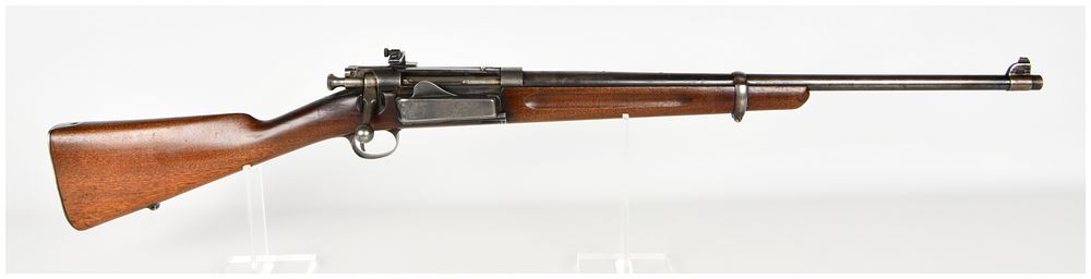 Lot 570: Springfield Armory Model 1894 Krag-Jørgensen Bolt Action Sporterized Rifle .30-40 Krag with 22 Inch Barrel Antique