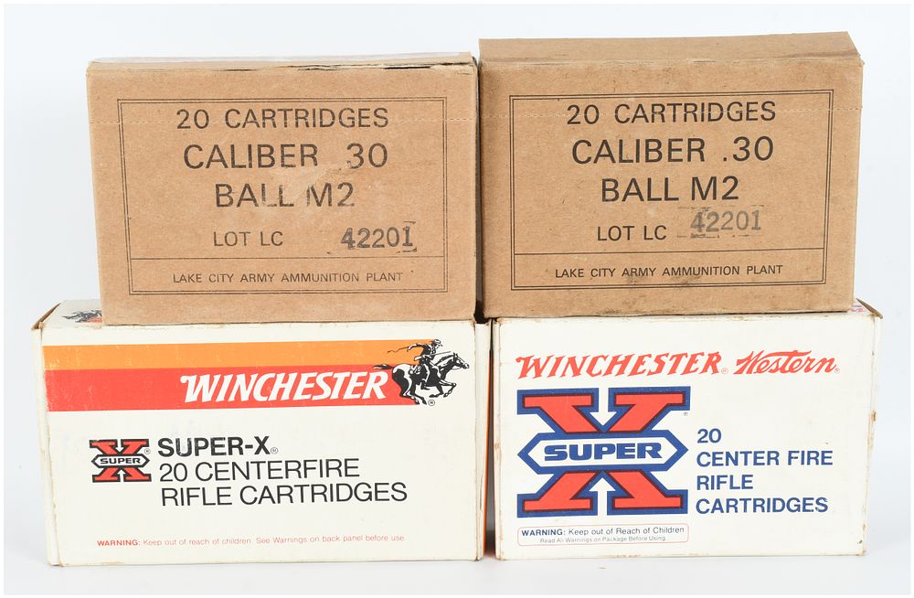 Lot 634: A Lot of 70 Rounds of Winchester Super-X Ammunition .30-06 Springfield