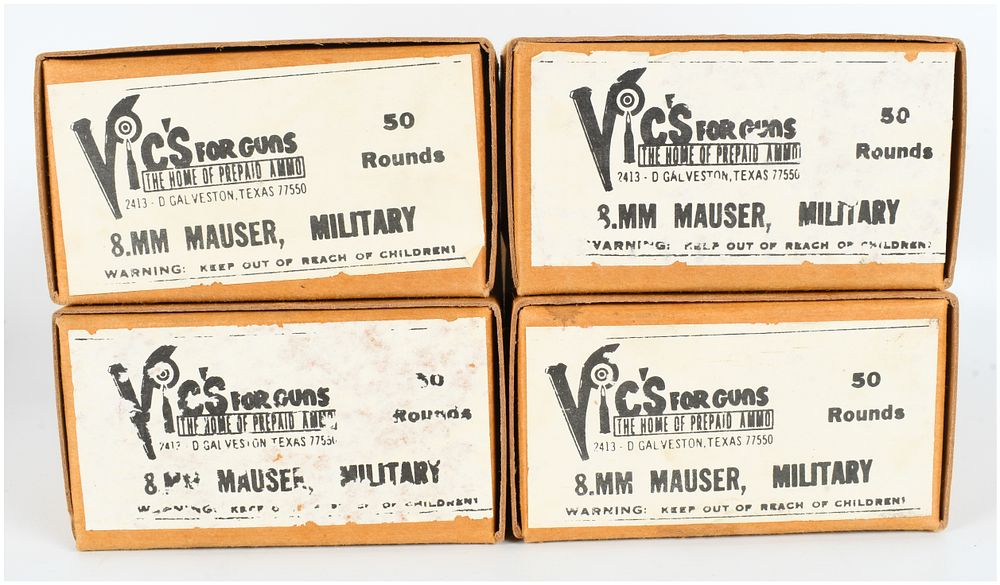 Lot 637: A Lot of 200 Rounds of Vic's For Guns Military Ammunition 8mm Mauser