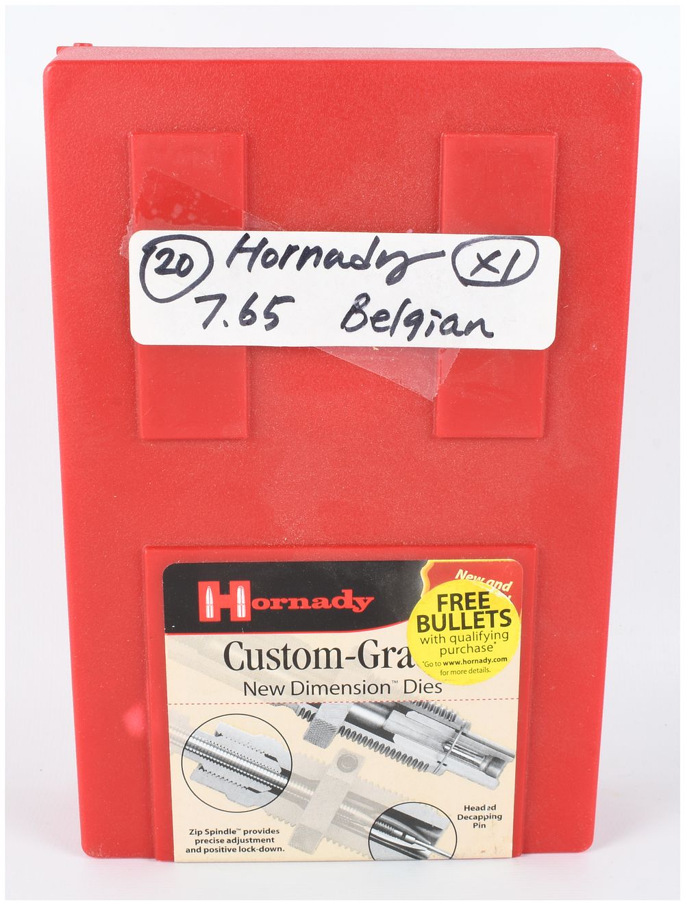 Lot 650: Hornady Custom-Grade New Dimension Series III Two-Die Reloading Set 7.65mm Belgian