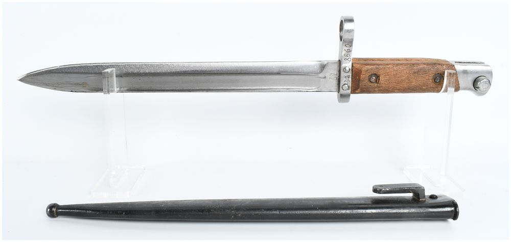 Lot 652: Austro-Hungarian Model 1895 Mannlicher Bayonet and Scabbard