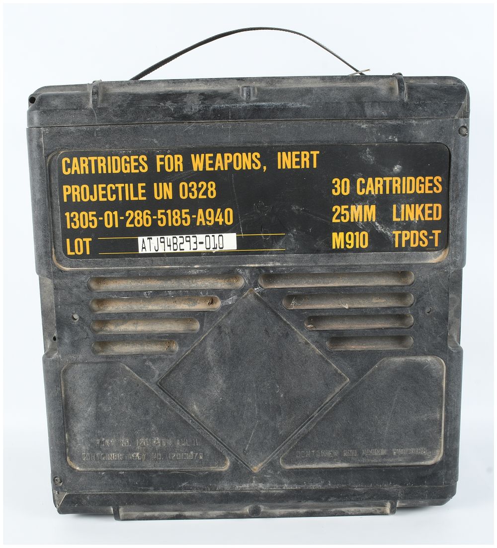 Lot 683: US Military M910 25mm Linked Ammunition Storage Case