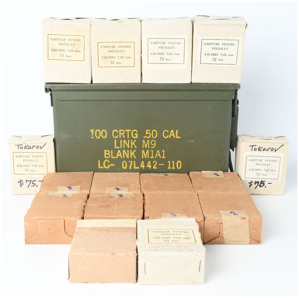 Lot 694: A Lot of 1150 Rounds of Romanian Military Surplus 7.62x25mm Tokarev Ammunition