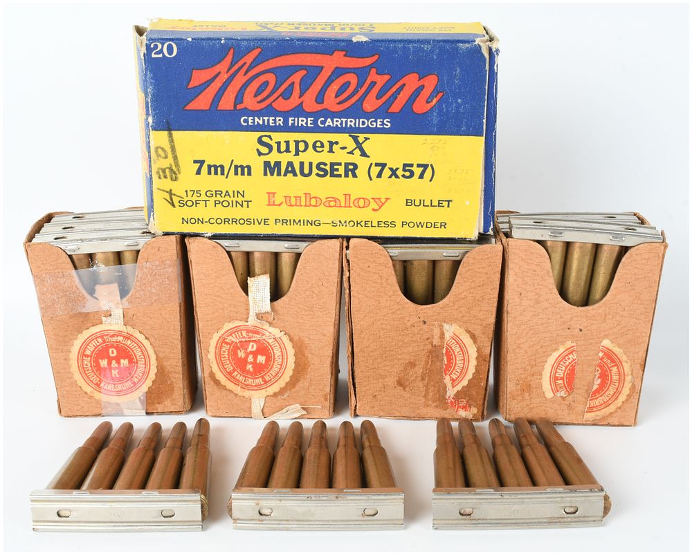 Lot 700: A Collection of 95 Rounds of 7mm Mauser Ammunition