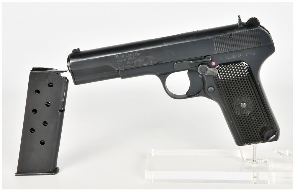 Lot 702: Cugir Model TTC Semi-Automatic Pistol 7.62x25mm with 4.6 Inch Barrel 1956
