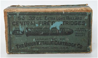 A Lot of 33 Union Metallic Cartridge Co. .32 Caliber Extra Long Ballard Central-Fire Cartridges 