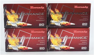 A Lot of 80 Rounds Hornady Superformance .257 Roberts +P Ammunition. This lot consists of 80 