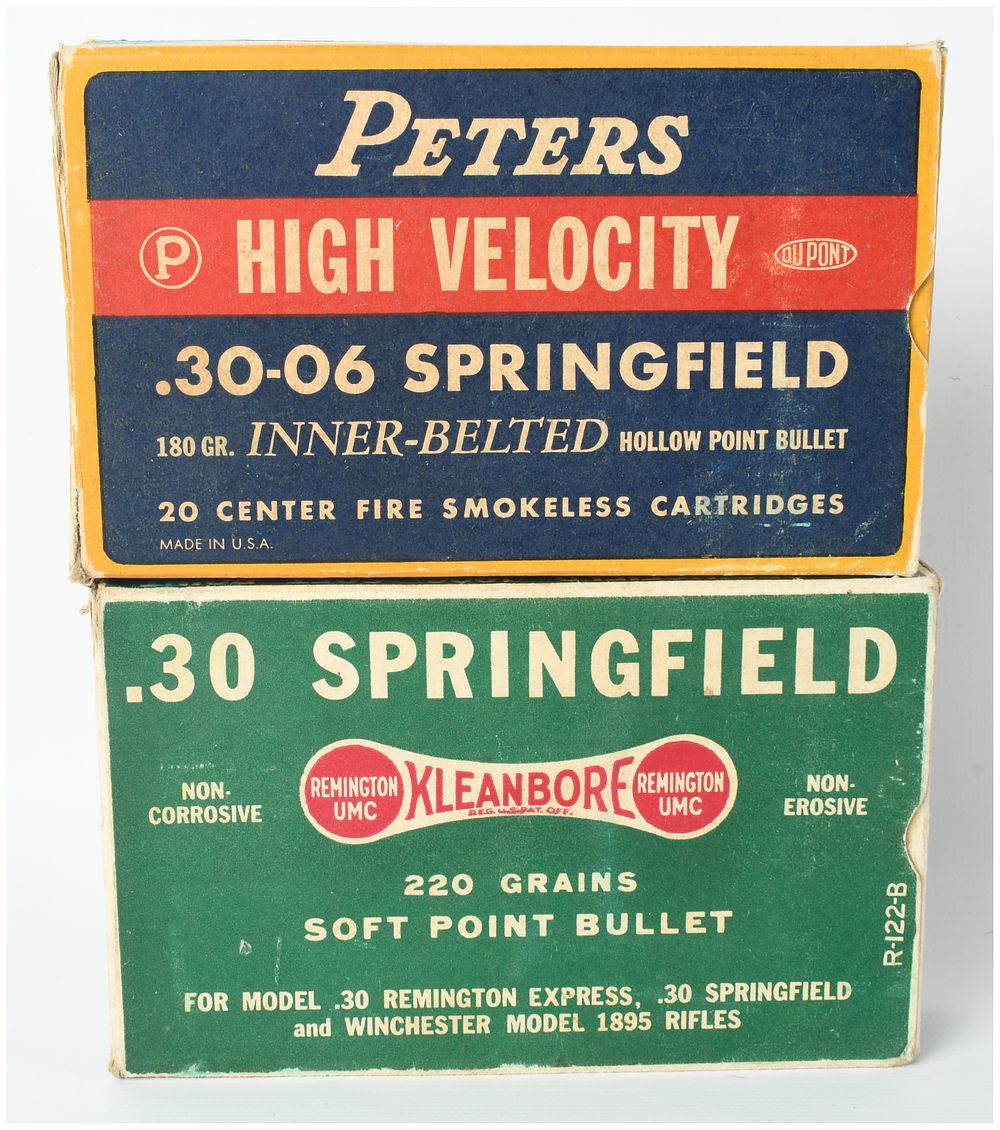 Lot 61: A Lot of 22 Rounds of Peters and Remington UMC .30-06 Springfield Rifle Ammunition