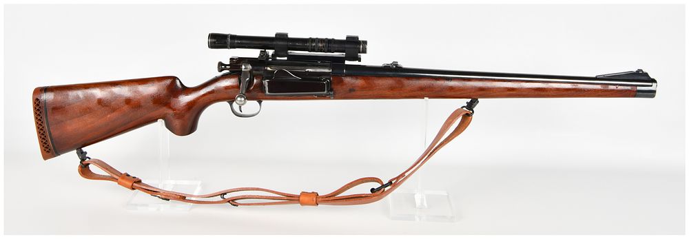 Lot 129: Springfield Armory Model 1898 Krag-Jorgensen Bolt Action Sporterized Rifle .30-40 Krag