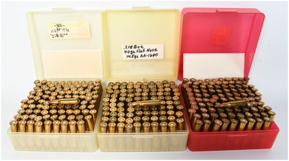 Lot 157: A Lot of 300 Rounds of Winchester-Western Reman .218 Bee Ammunition