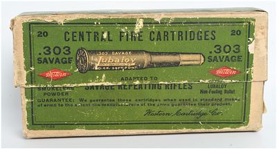 A Lot of 20 Western Cartridge Company .303 Savage 190 Grain Lubaloy Soft Point Ammunition. This 