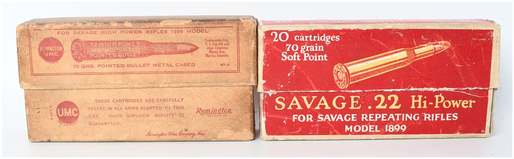 Lot 256: A Lot of 38 Rounds of .22 Savage High Power Centerfire Ammunition