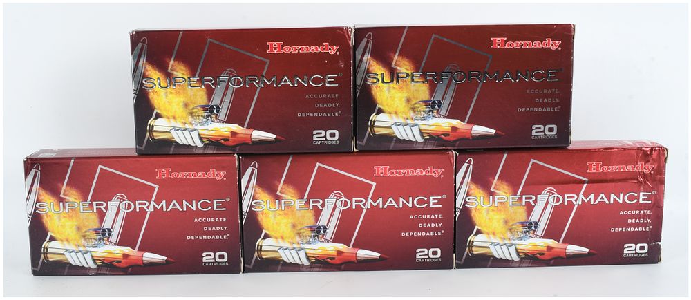 Lot 283: A Lot of 100 Rounds of Hornady Superformance .257 Roberts +P Rifle Ammunition