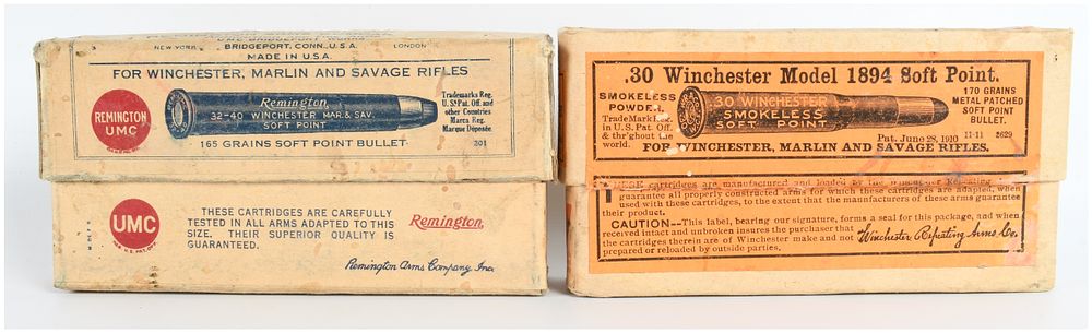 Lot 421: A Lot of 39 Rounds of Remington UMC .32-40 and Winchester .30 W.C.F. Ammunition
