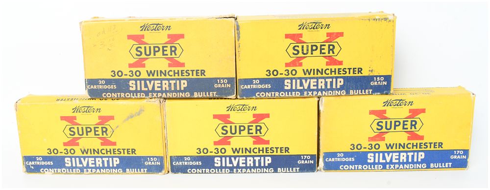 Lot 436: Western Super-X Silvertip .30-30 Winchester Ammunition 100 Rounds