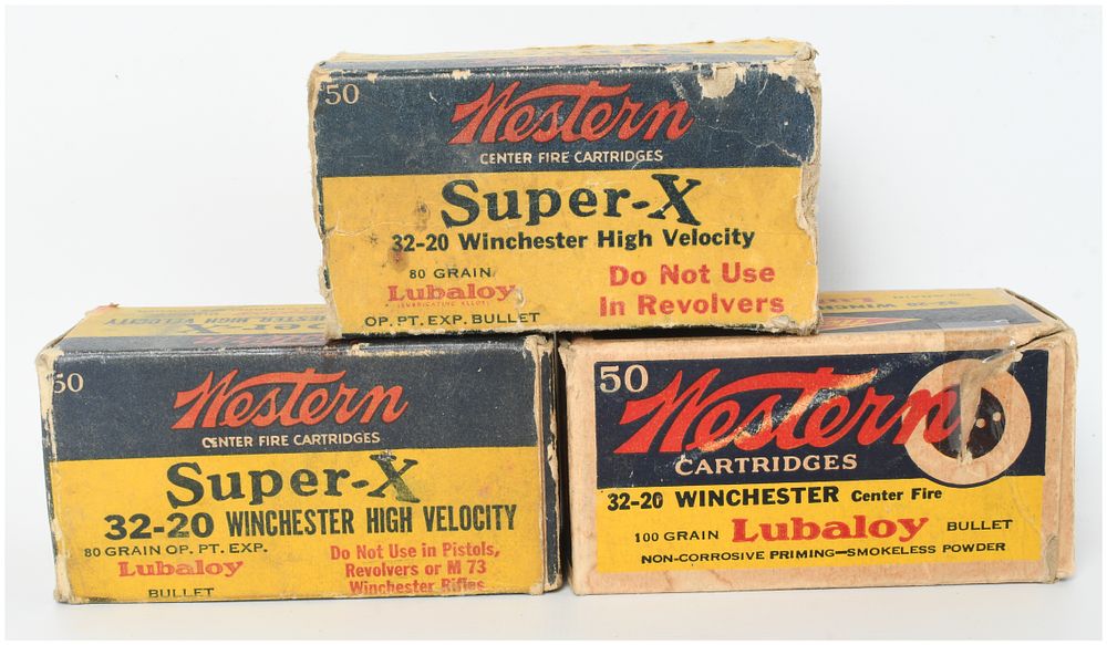 Lot 448: A Lot of 150 Rounds of Western .32-20 Winchester Ammunition