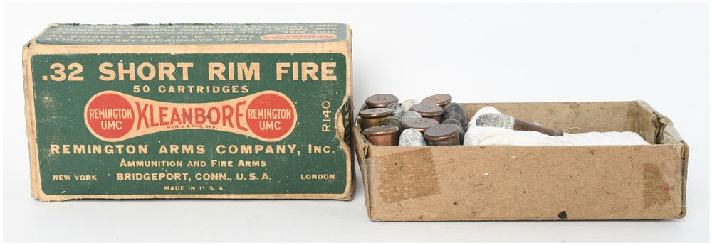 Lot 454: A Lot of 53 Rounds of Remington Arms Company Kleanbore Ammunition .32 Short Rimfire