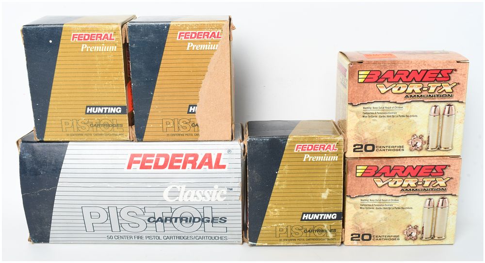Lot 511: Federal and Barnes .41 Remington Magnum Centerfire Pistol Ammunition Lot of 150 Rounds