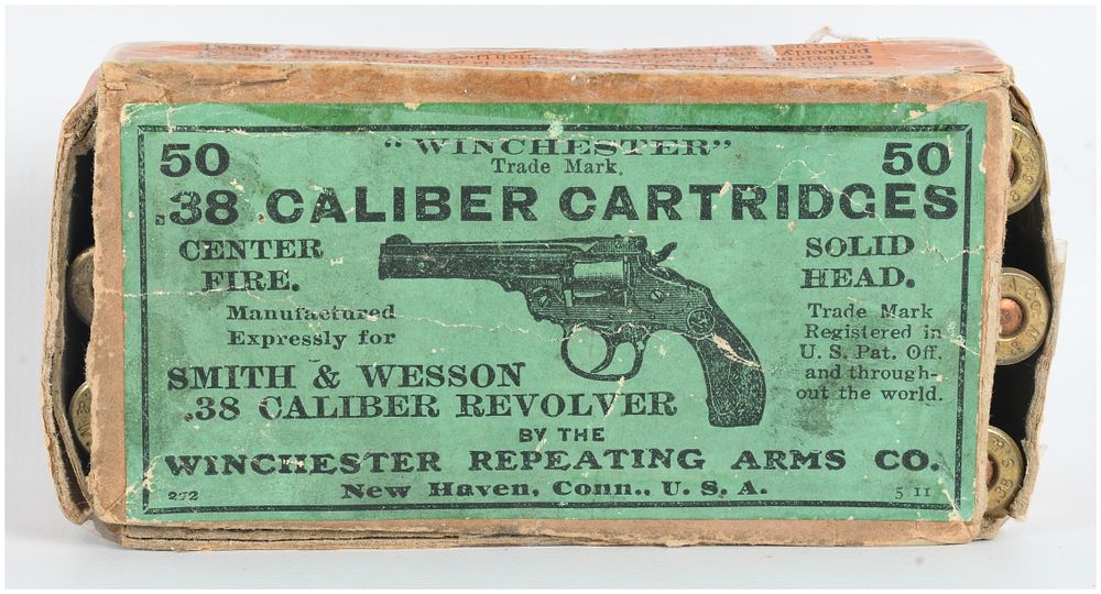 Lot 514: Winchester .38 Smith & Wesson Centerfire Cartridges 50 Rounds