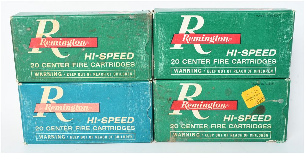 Lot 541: A Lot of 80 Rounds of Remington Hi-Speed Centerfire Cartridges .22-250 Remington