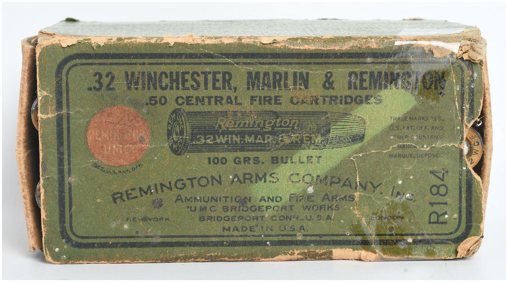 Lot 1033: Remington Arms Company .32 Winchester Center Fire Ammunition Lot of 50 Rounds