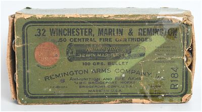 Remington Arms Company .32 Winchester Center Fire Ammunition Lot of 50 Rounds. This lot features 