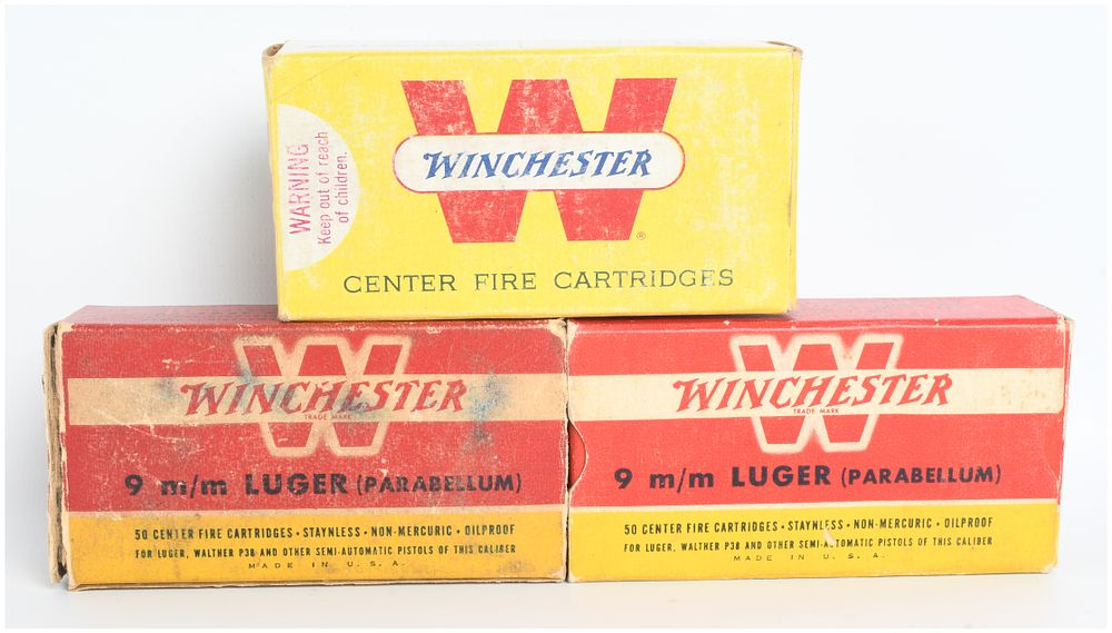 Lot 1057: A Lot of 150 Rounds of Winchester 9mm Luger Ammunition