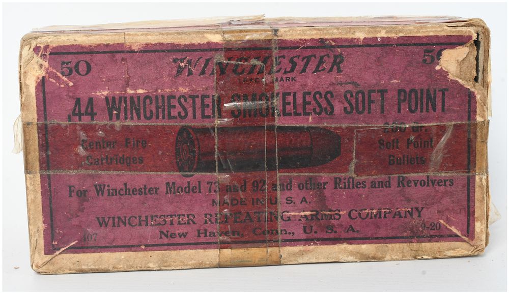 Lot 1087: Winchester .44 Winchester Smokeless Ammunition .44-40 WCF 1921