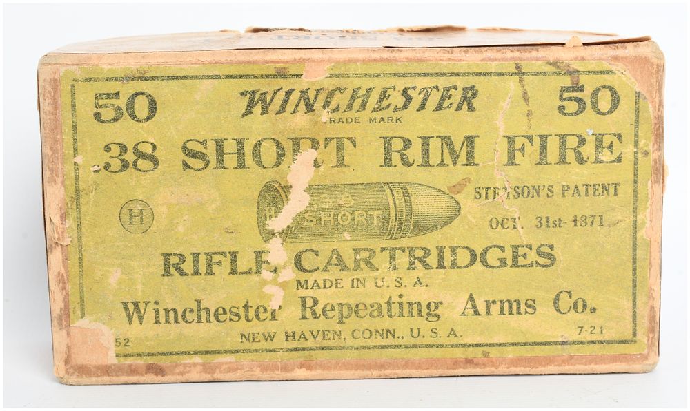 Lot 1123: A Lot of 44 Winchester .38 Short Rim Fire Cartridges Antique