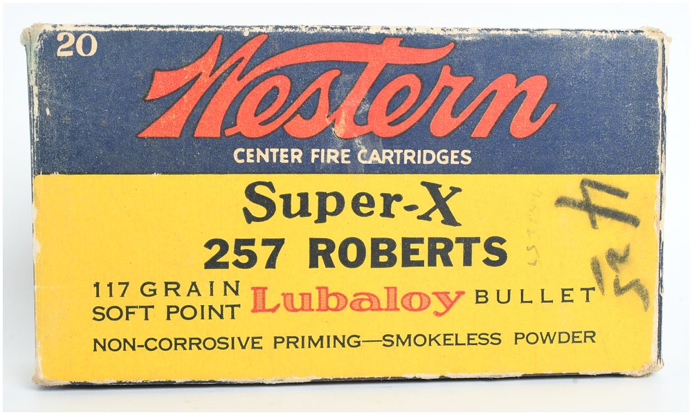 Lot 1150: A Lot of 15 Western Super-X Centerfire Cartridges .257 Roberts