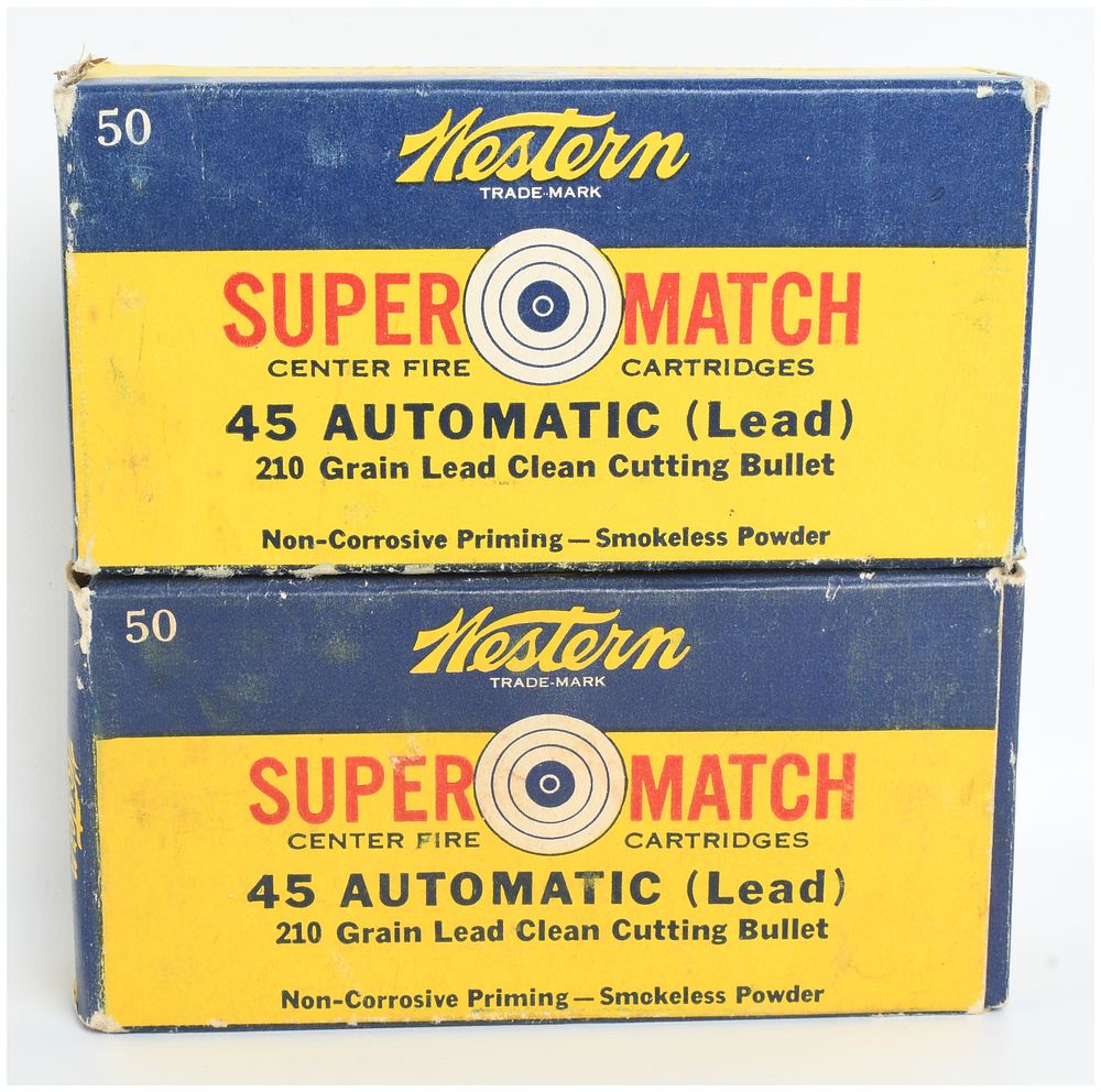Lot 1195: Western Super Match Centerfire Ammunition .45 Automatic