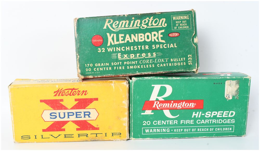 Lot 1225: A Lot of 57 Remington and Western .32 Winchester Special and Mixed Cartridges and Casings