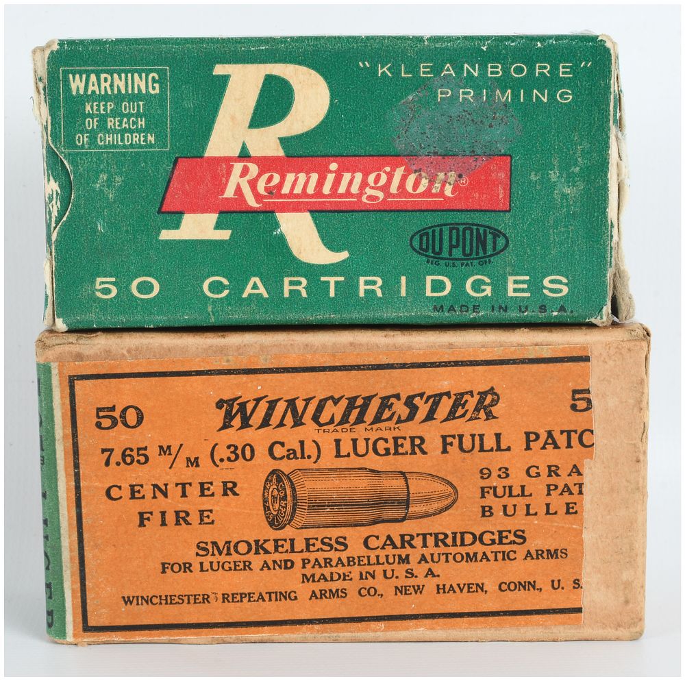 Lot 1285: A Lot of 66 Rounds of Remington and Winchester 7.65mm Luger Ammunition
