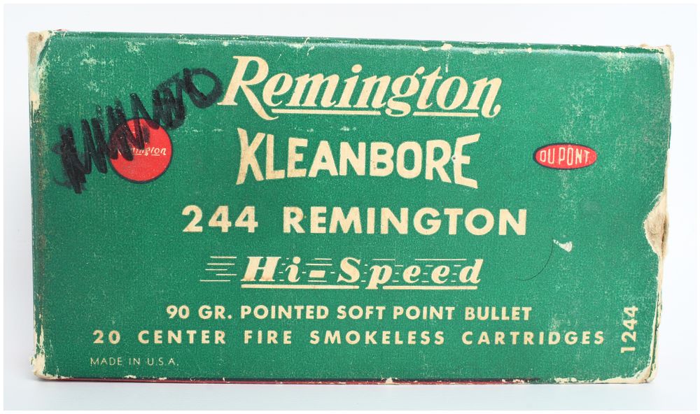 Lot 1378: A Lot of 20 Remington Kleanbore .244 Remington 90 Grain Pointed Soft Point Ammunition Cartridges