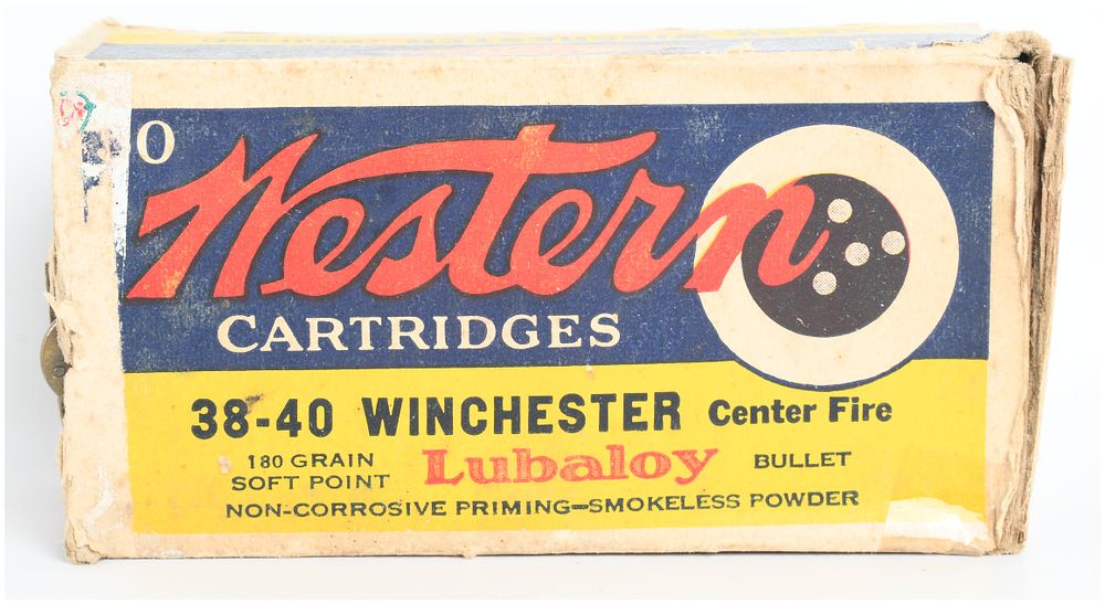 Lot 1435: Western Cartridge Company .38-40 Winchester 180 Grain Soft Point Ammunition A Lot of 27 Rounds