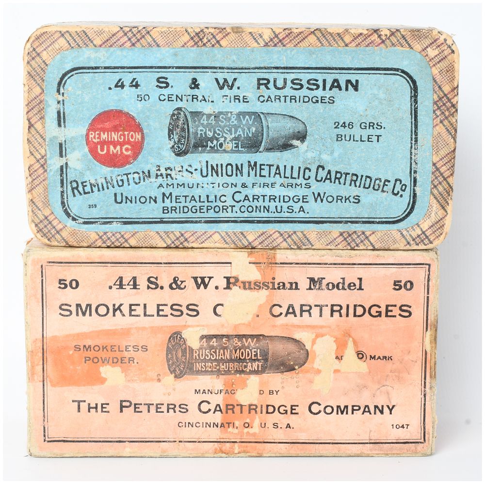 Lot 1573: A Lot of 45 Remington and Peters .44 S&W Russian Cartridges