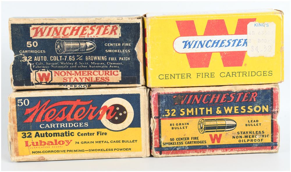 Lot 1585: A Lot of 180 Rounds of Winchester and Western .32 Caliber Centerfire Ammunition