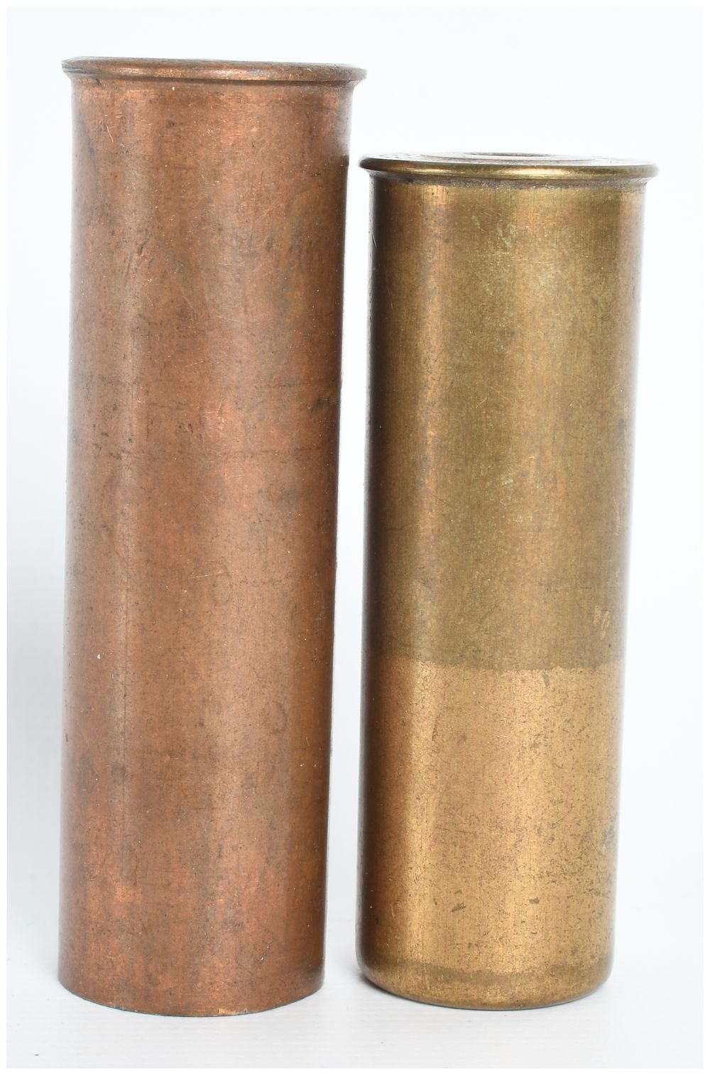 Lot 97: A Pair of Winchester and Geometric Marked All-Metal 12 Gauge Shotgun Shells Antique