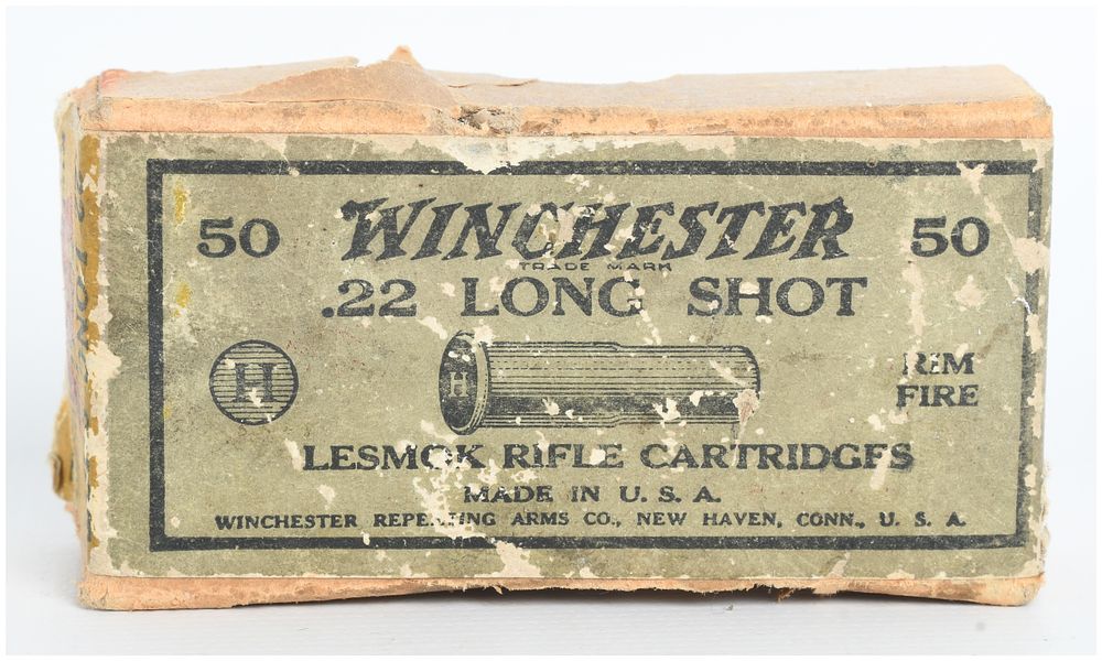 Lot 130: A Lot of 44 Winchester .22 Long Shot Lesmok Rimfire Cartridges